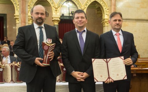 Magyar Termék Nagydíj átvétele a Parlamentben